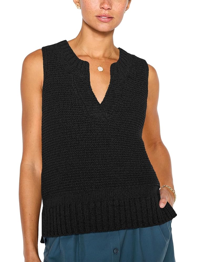 Saodimallsu Womens Sleeveless Sweater Vest Lightweight V